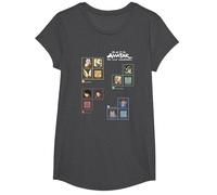 Avatar: The Last Airbender Four Nations Periodic Table Camiseta, Niñas, Jaspeado Oscuro, L