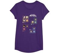 Avatar: The Last Airbender Four Nations Periodic Table Camiseta, Niñas, Morado, S
