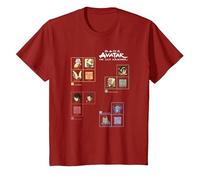 Avatar: The Last Airbender Four Nations Periodic Table Camiseta, Niños, Arándano, 6 años