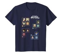 Avatar: The Last Airbender Four Nations Periodic Table Camiseta, Niños, Azul Marino, 8 años