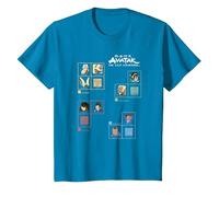 Avatar: The Last Airbender Four Nations Periodic Table Camiseta, Niños, Zafiro, 8 años
