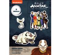 Avatar The Last Airbender Juego de 3 pegatinas de vinilo Appa Momo Anime para ventana de coche, portátil, botella de agua, camión, parachoques, d