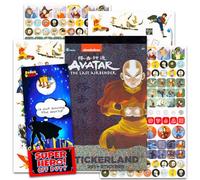 Avatar The Last Airbender - Juego de calcomanías de avatar - Paquete con más de 200 calcomanías de avatar para niños con Aang, Appa, Momo, Katara, Zuko, más | Suministros de fiesta de avatar para