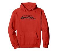 Avatar: The Last Airbender Official Logo In Black Sudadera con Capucha, Unisex para Adultos, Rojo, S