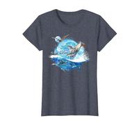Avatar: The Way of Water Creatures of Sea and Sky Camiseta, Mujer, Azul Jaspeado, S