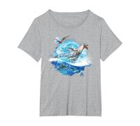 Avatar: The Way of Water Creatures of Sea and Sky Camiseta, Mujer Tallas Grandes, Gris Jaspeado, 6XL Grande