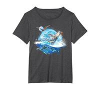 Avatar: The Way of Water Creatures of Sea and Sky Camiseta, Mujer Tallas Grandes, Jaspeado Oscuro, 1XL Grande