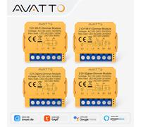 AVATTO Módulo de interruptor de luz con regulador de intensidad WiFi/ZigBee de 1/2 canal, módulo de interruptor regulador inteligente con control remoto por aplicación para Tuya, Alexa, Google Home Wi
