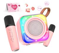 Avaxtt Karaoke para niños con 2 micrófono inalámbrico Karaoke, Regalo niña 3-12 años micrófono Bluetooth niños Juegos niña 3-12 años Canta tú Karaoke niños Unicornio niña Regalo Navidad
