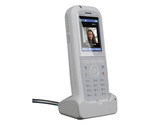 Avaya AGFEO DECT 77 IP Teléfono IP Inalámbrico Blanco con Agenda 249 Entradas, Alcance 50m Interior/300m Exterior, Resistencia IP65