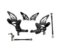 avdb-moto Estriberas Retrasadas Ajustables Compatible con DUCATI SBK 1098 H7 2007-2009, SBK 1198 H7 2009-2011 Racing AVDB (Negro)