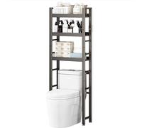 Avdnrya Armario de almacenamiento para inodoro de 3 niveles, estante independiente con patas ajustables, organizador que ahorra espacio para arriba del inodoro, decoración perfecta para el baño