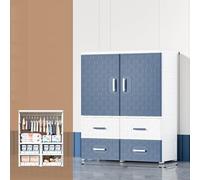 Avdnrya Armario de almacenamiento simple de doble puerta, armario para niños, armario plegable grande con ruedas, armario plegable para bebé con puertas (cesta blanca, A1)