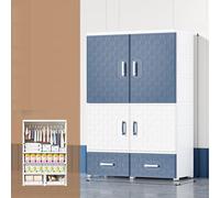 Avdnrya Armario de almacenamiento simple de doble puerta, armario para niños, armario plegable grande con ruedas, armario plegable para bebé con puertas (cesta blanca, A2)