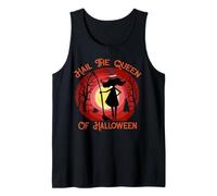 Ave a la Reina de Halloween - Disfraz de Truco o Trato Aterrador Camiseta sin Mangas