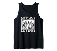 Ave a Satanás Live Love Lucifer con Dancing Demons Original Camiseta sin Mangas