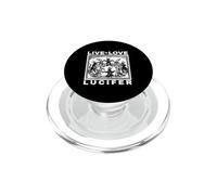 Ave a Satanás Live Love Lucifer con Dancing Demons Original PopSockets PopGrip para MagSafe