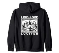 Ave a Satanás Live Love Lucifer con Dancing Demons Original Sudadera con Capucha
