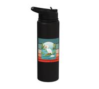 Ave caimán armonía convivencia pacífica humor naturaleza Stainless Steel Insulated Water Bottle