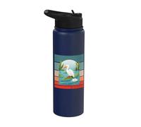Ave caimán armonía convivencia pacífica humor naturaleza Stainless Steel Insulated Water Bottle