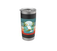Ave caimán armonía convivencia pacífica humor naturaleza Vaso térmico de acero inoxidable de doble pared