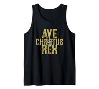 Ave Christus Rex Corona un Rey Espada Jesucristo Camiseta sin Mangas
