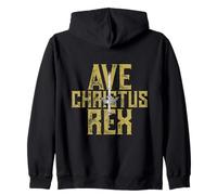 Ave Christus Rex Corona un Rey Espada Jesucristo Sudadera con Capucha