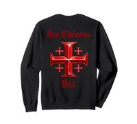 Ave Christus Rex: Cruz de Jerusalén de los Caballeros Sudadera