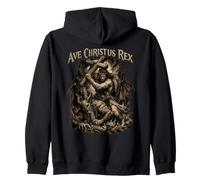 Ave Christus Rex - Jesús venciendo al Diablo Sudadera con Capucha