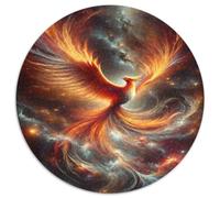 Ave de Fuego Puzzle de 1000 Piezas Redondo Papel Puzzle para Adultos Nebulosa Soñada