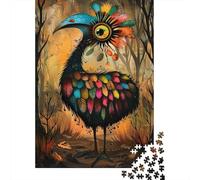 Ave Extraña Rompecabezas de 1000 Piezas, Criatura Misteriosa, Papel Reciclado, Juego Familiar Regalo Hombre Mujer 52x38cm/1000pcs