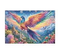 Ave Gigante Colorida sobre el Castillo de montaña Puzzle 1000 Piezas Impossible Creativo Rompecabezas 3D Obra De Arte para Toda La Familia Juguete Educativo Decoración 1000 PCS