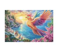 Ave Gigante Volando sobre el Castillo Puzzles 1000 Piezas Maquetas Educativas 3D Rompecabezas para Familia Construir DIY Aliviar Estrés Decoración Hogar 1000 PCS