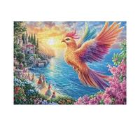 Ave Gigante Volando sobre el Castillo Puzzles 500 Piezas Maquetas Educativas Avanzadas Desafío Intelectual para Familia DIY Creativo Construir Juguete Educativo 500 PCS