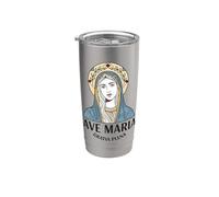 Ave Maria Gratia Plena - Santísima Virgen María Sagrado Corazón Vaso térmico de acero inoxidable de doble pared