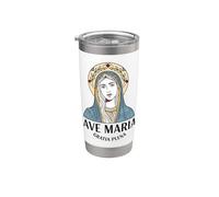 Ave Maria Gratia Plena - Santísima Virgen María Sagrado Corazón Vaso térmico de acero inoxidable de doble pared