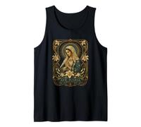 Ave Maria Virgen María Lirio Icono Sagrado Católico Obra De Arte Camiseta sin Mangas