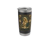 AVE MARIA Virgen María Lirio Icono Sagrado Católico Obra De Arte Vaso térmico de acero inoxidable de doble pared