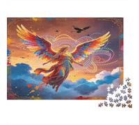 Ave Mítica de Alas de Colores Puzzle de 1000 Piezas Papel para Adultos Escena Fantástica Relajación Concentración Decoración Hogar Regalo 38x26cm/1000pcs