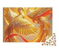 Ave Mítica Dorada Puzzle de 1000 Piezas Papel para Adultos Puzzle para Toda la Familia Estilo Arte Fantástico Relajación Regalo Decoración Hogar Concentración 38x26cm/1000pcs