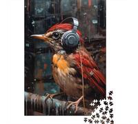 Ave Musical Ciudad Retro Puzzle para Adultos Puzzle de 1000 Piezas Juego de Puzzle 1000 Piezas Papel Arte Urbano Relajación Concentración Familia Regalo Decoración 38x26cm/1000pcs