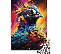 Ave Plumas Coloridas Puzzle de 1000 Piezas para Adultos Papel Arte Juego de Puzzle Familia Relajación Regalo 38x26cm/1000pcs