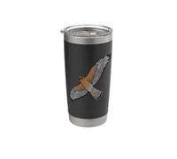Ave rapaz en vuelo - Aguilucho Hudsoniano Vaso térmico de acero inoxidable de doble pared