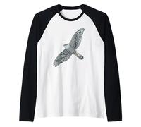 Ave rapaz en vuelo - Halcón de cola roja Camiseta Manga Raglan