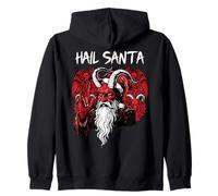 Ave Santa Pagano Feliz Solsticio Gótico Navidad Krampus Sudadera con Capucha