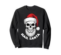 Ave Santa Pagano Feliz Solsticio Odio Cráneo de Navidad Sudadera