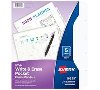 AVE16825 - Avery - Separadores de plástico duraderos para escribir y borrar con bolsillo