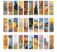 AVECMOI Van Gogh Oil Paintings Art Bookmarks,30PCS Vintage Marcadores de Papel para Amantes de Los Libros, Profesores, Estudiantes, Amigos, Mujeres, Hombres