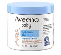 Aveeno Baby Bálsamo nocturno para terapia de eccema con avena coloidal natural para aliviar el eccema, 325 ml.