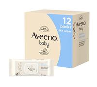 Aveeno Baby, Toallitas limpiadoras para bebé delicadas, 12 paquetes de 72 toallitas, blanco, 864 unidades, paquete de 1